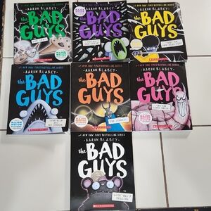 Collection of 7 books from "The Bad Guys" series By Aaron Blabey Books 12-17